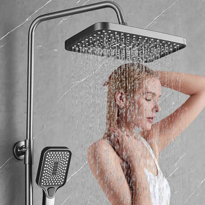 Bathroom Shower Faucet Set 4 Functions Digital Display Shower Thermostat Hot Cold Showers Mixer Pressure Discharge Copper Taps