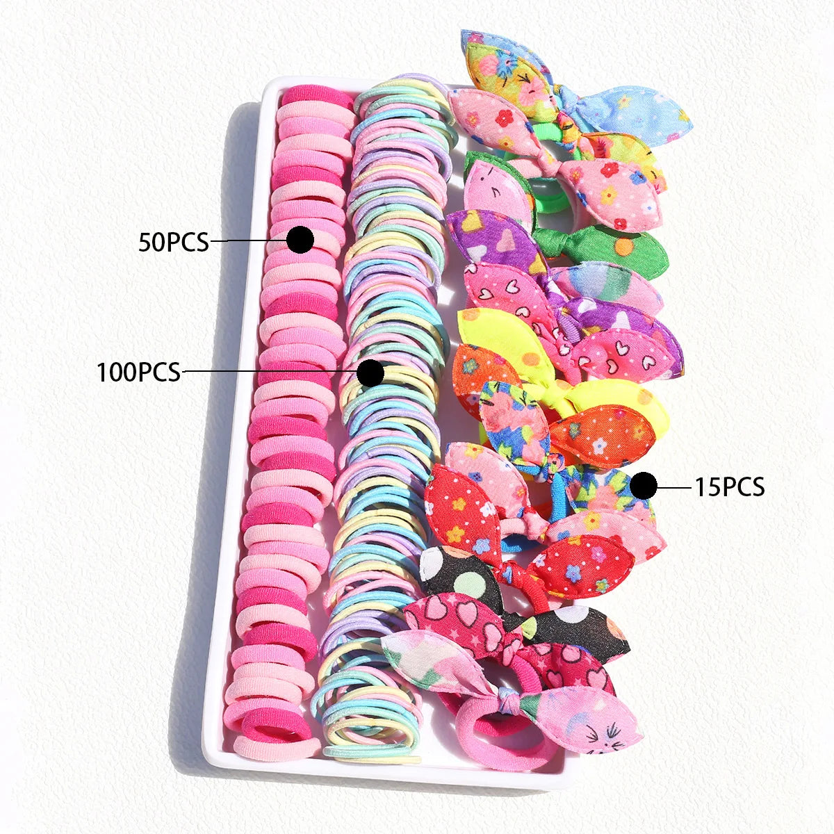 165-300PCS Hair Accessories Set Hairstyle House Play Toy Girl Elastic Hair Bands Butterfly Knot Hair Rope.