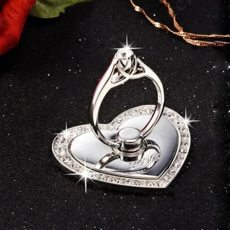 Heart-shaped Diamond Mobile Phone Holder  Phone Ring Holder Accessories.
