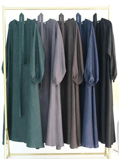 Ramadan Eid Satin Dubai Long Modest Dress Abaya Damen Islam Muslim Kaftan African Dresses For Women Kebaya Robe Femme Musulmane.