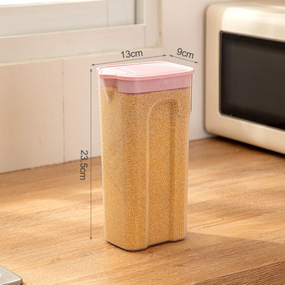 Food Grade PP Storage Box Sealed Grain Rice Container Organizer Moisture-Proof Fresh-keeping Tank Jars Kitchen Accessories.
