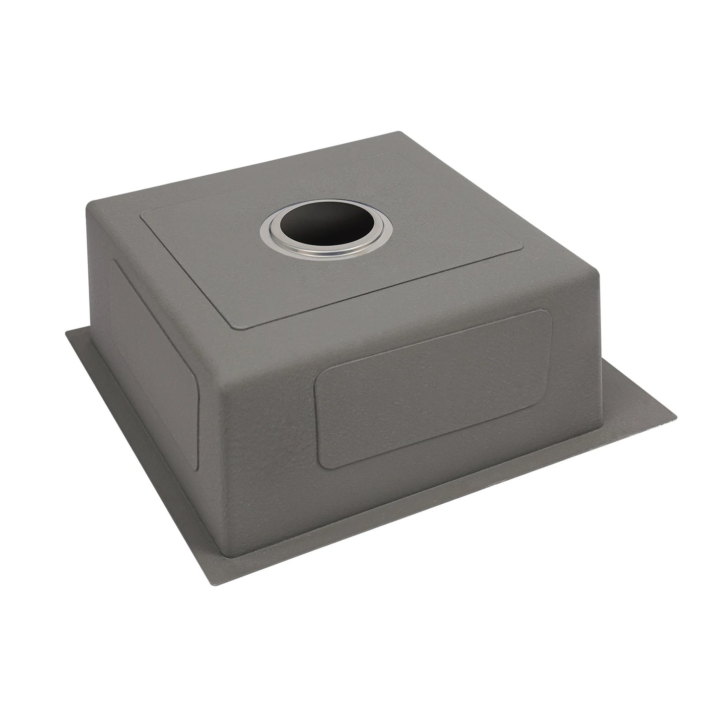 Edelstahlspüle, 45 x 50 cm, moderne Küchenspüle, Küchenspüle mit Abflussrohr, X-förmige Wassergleitungsleitung