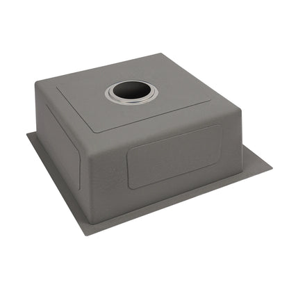 Edelstahlspüle, 45 x 50 cm, moderne Küchenspüle, Küchenspüle mit Abflussrohr, X-förmige Wassergleitungsleitung