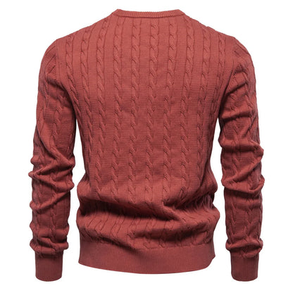 2024 High-quality Men's Sweater Pullover New Deer Embroidery Solid Color Knitted Sweater Men's Knit Sweaters  Men Clothing.