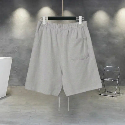 Korean Large Size Casual Sports Shorts Single Piece/suit Men Trend All-match Fashion Straight Leg Loose Half Pants Streetwear.