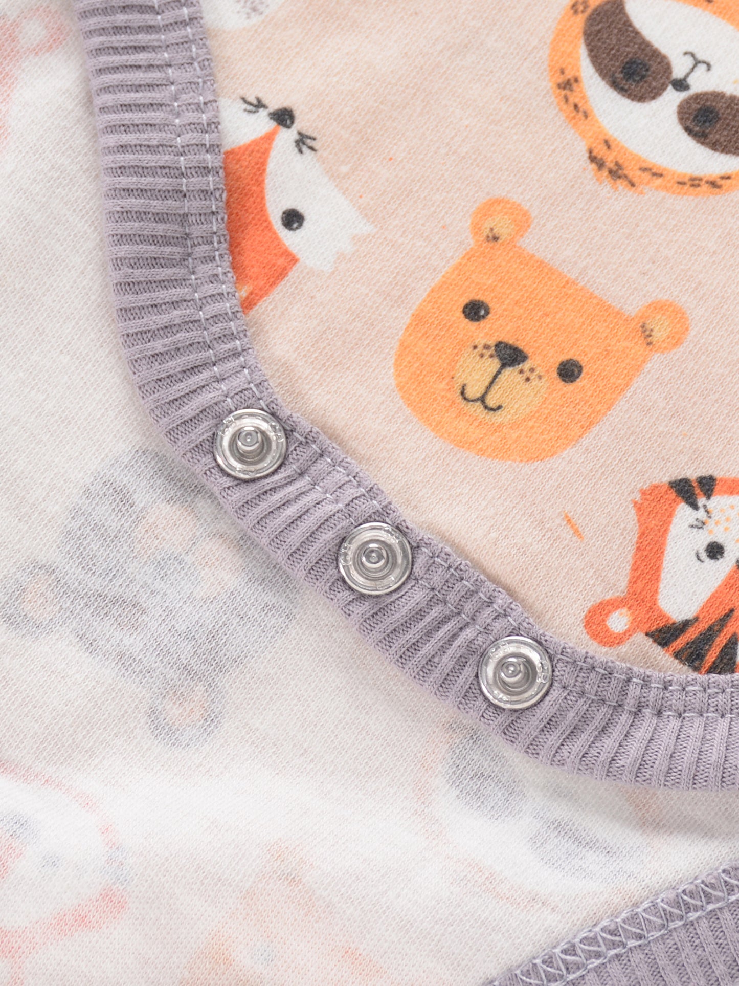 4PCS Neugeborenen Strampler Kurzarm Rundhals Cartoon Tier Blumen Drucken Body Onesies Für Baby Jungen Und Mädchen Kleidung