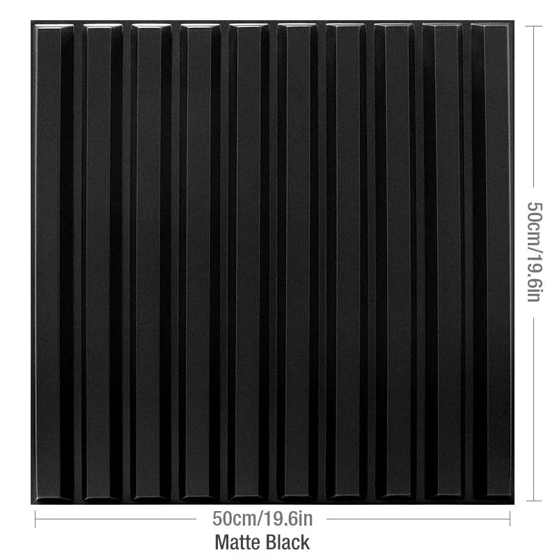 12 piece/3m² /50cm Decorative Textured PVC 3D Wall Panel 3D wall sticker Interior Wall Decor Living Room Bedroom in White/Black