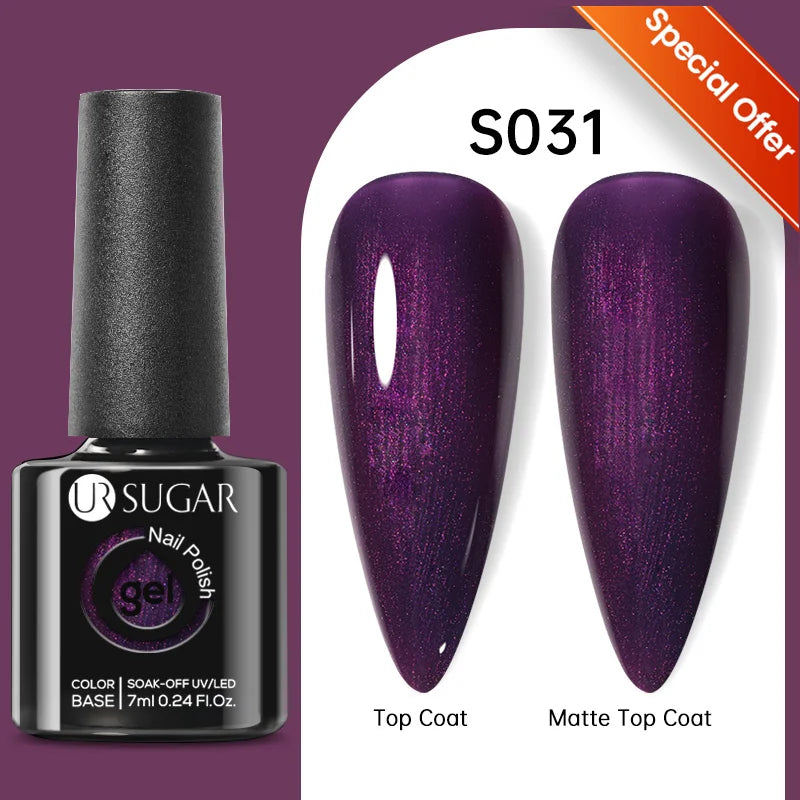 UR SUGAR 7/7.5ml Summer Blue Silver Gel Nail Polish Semi Permanent High Quality Soak Off UV LED Varnishes Nails Art Manicure.