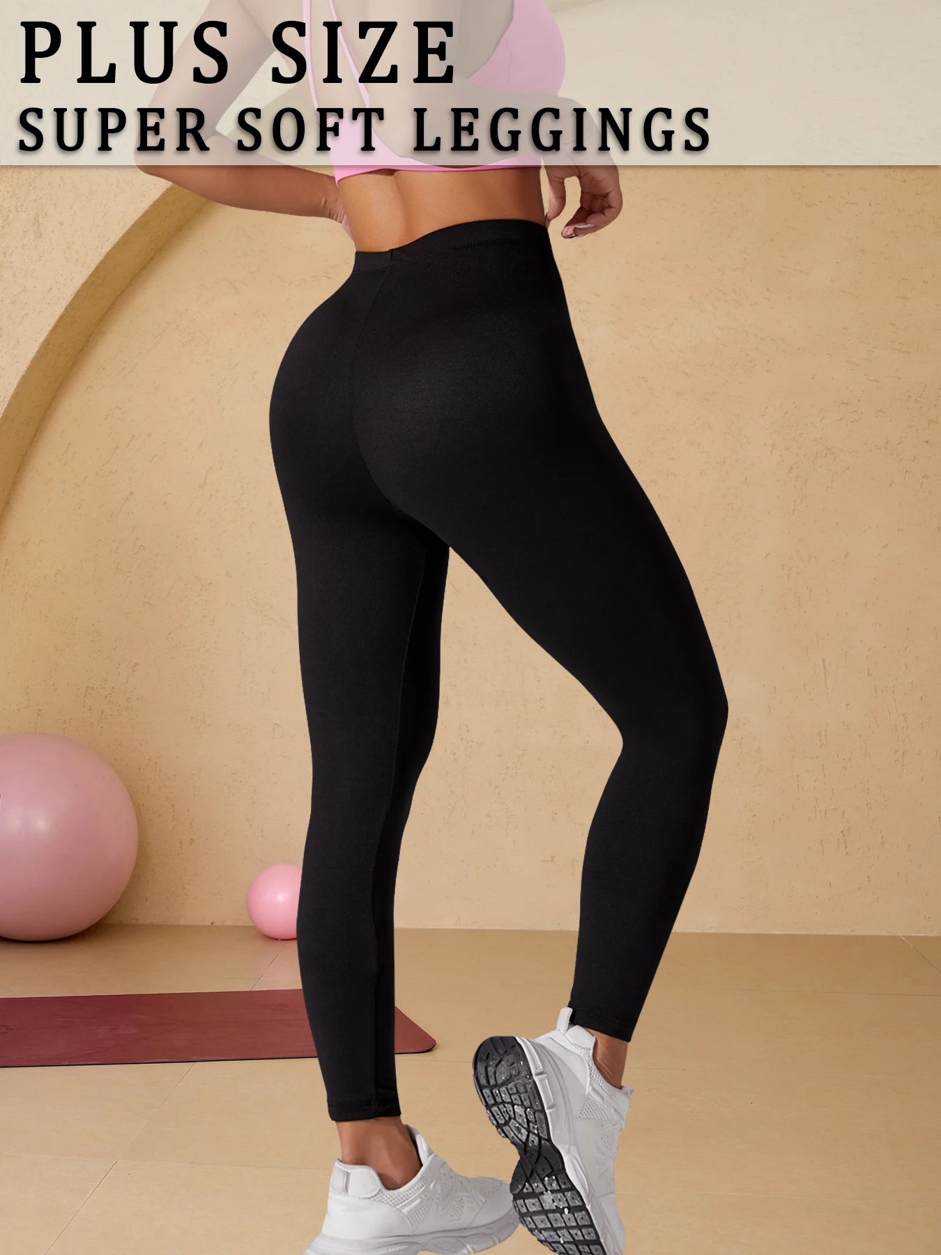 Plus Size 5 Pack Super Soft Sport Leggings For Women  No See Through Workout Running Yoga Athletic Leggings RUNNING.