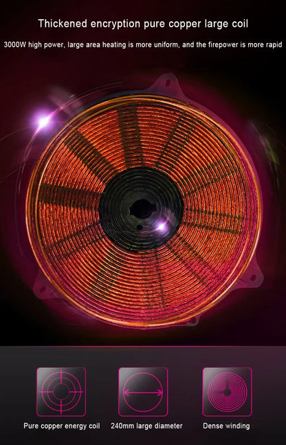 Mini Electric Magnetic Induction Cooker Wire control Embedded Hotpot Hob Burner Waterproof hot pot Tea Boiler Stove Cooktop 800W.