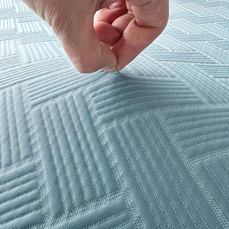 Luxury Summer Carbon Cooling Mat Set Solid Color Queen King Size Bed Mattress and Pillow Case Machine Washable Soft Folding Mat.