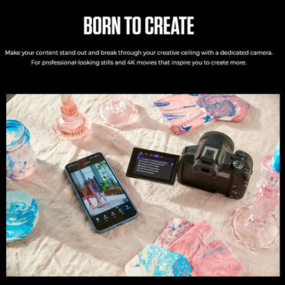 Canon EOS R50 Mirrorless Camera RF-S18-45mm F4.5-6.3 is STM Lens Kit 24.2 Megapixel CMOS (APS-C) Sensor 4K Video Content Creator.