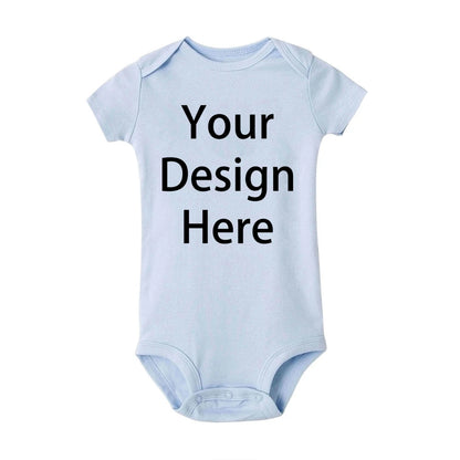 Personalisierter Baby-Strampler mit individuellem Foto und Namen, Säuglings-Body, kurzärmeliger Overall mit Rundhalsausschnitt, Gedenkgeschenke für Babys.