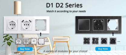 Coswall Typ-C-Schnittstellensteckdose, Vollspiegel, Kristallplatte, schwarze Wand, EU, Russland, Spanien, französische Standardsteckdose mit USB-Ladeanschluss.