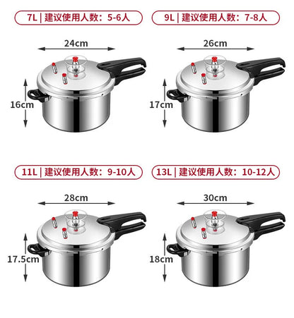 Pressure cooker, gas induction cooker, universal household gas, gas, open flame pressure cooker, large capacity
