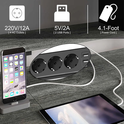 RGB Gaming-Schreibtisch L-Form/gerade umbaubar mit Monitoraufsatz, Steckdosenleiste & USB, Ablagen, Home-Office