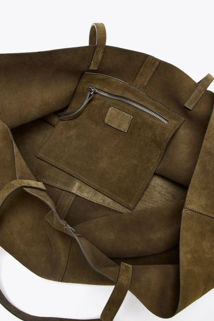 WOMEN'S LARGE SUEDE BAG, Luxury Designer New Tote Bag for Everyday Style, Large capacity Fashion Shoulder Handbag for Ladies.