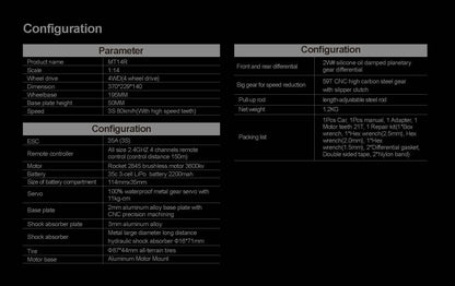 Teeggi 1/14 4WD High Speed Rc Off-road Car 100KM/H Brushless motor 3S Remote Control Truck Drift Racing Cars Toys For kid Gifts