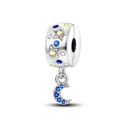 Silver Clasp 925 Sterling Silver CZ pave Clip Charms Daisy Beads Stopper Safety Chain fit Original Bangle Bracelet Jewelry Clip