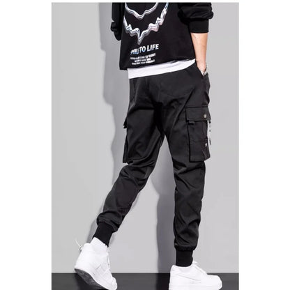 Men's Trendy Overalls Spring Autumn American Style Leggings, Men's Loose Casual Pants.