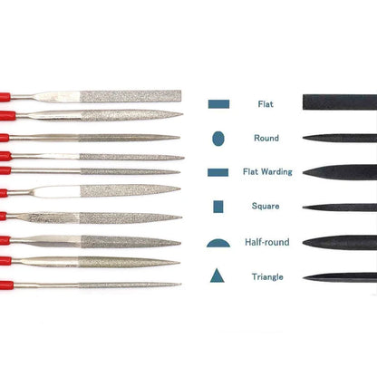 Diamant-Mini-Nadelfeilen-Set für Zimmerei, Schmuck, Stein, Glas, Metall, Keramik, Politur, Schnitzerei, DIY, Handwerk, Holzbearbeitung, Handwerkzeuge