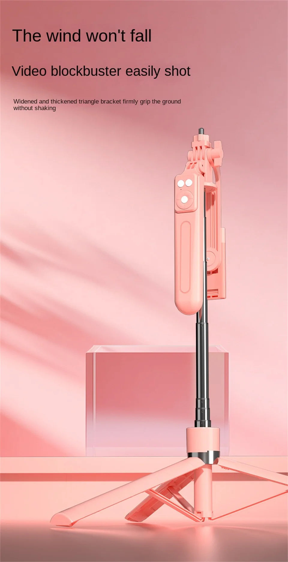 FGCLSY 1.7M selfie stick tripod with Light wireless remote control 360 ° rotation for smartphone video recording live streaming.