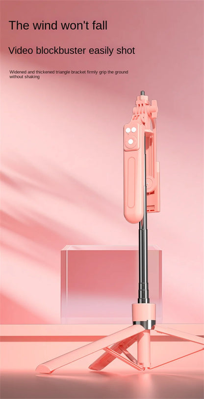 FGCLSY 1.7M selfie stick tripod with Light wireless remote control 360 ° rotation for smartphone video recording live streaming.