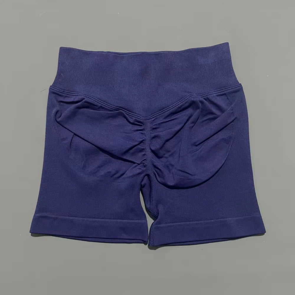 Impact Shorts Low Ribbed Band Gym Scrunch Women Sports Shorts Fitness Biker Short Workout Yoga Running Seamless Leggings.