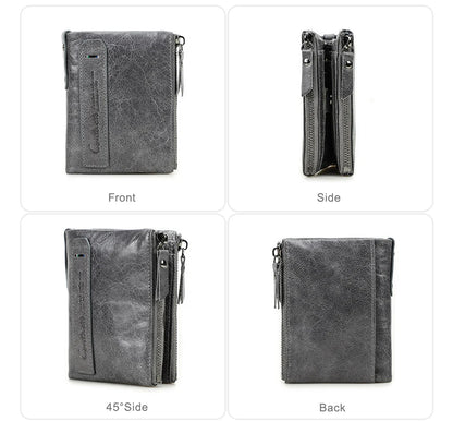 CONTACT'S Genuine Leather Short Wallets for Women Luxury Designer Coin Purse Female Money Clip Card Holder Customize Men Wallets