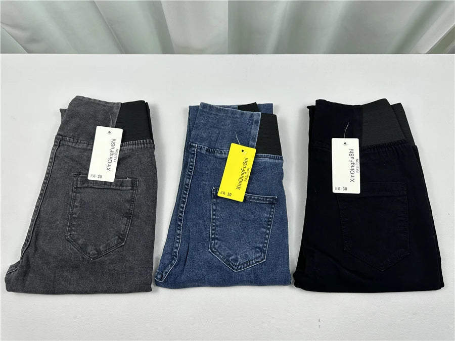 Pencil Jeans Women Spring Fall High Waist Skinny Denim Pants New Korean Casual Stretch Vaqueros Vintage Leggings Kot Pantolon.