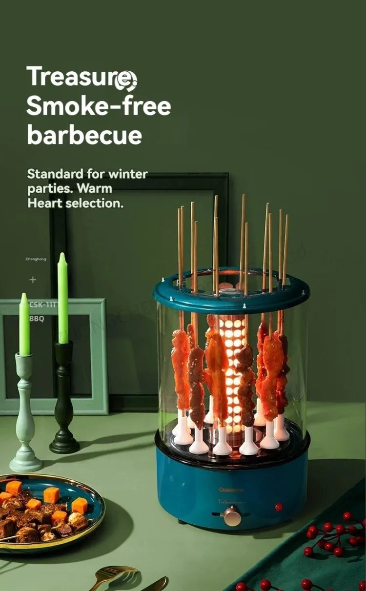 Non-smoking Automatic Rotating Household Electric Barbecue Oven Large Capacity Camping Multi-function.