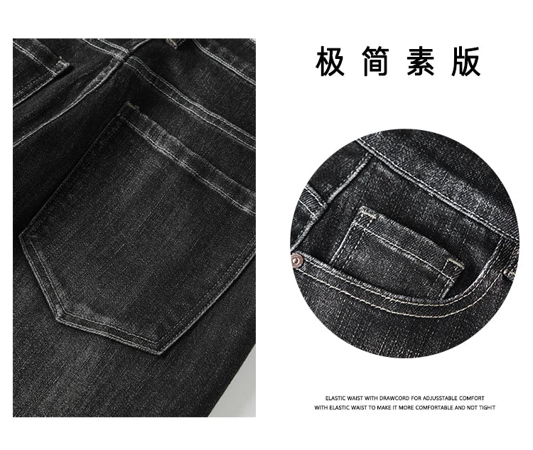 190 cm 200 cm hohe Jeans für Herren, gerade, normale Passform, Denim-Hose, männlich, Teeneeger, Stretch, extra lang, Länge 110, 115 cm, 120 cm, verlängert.