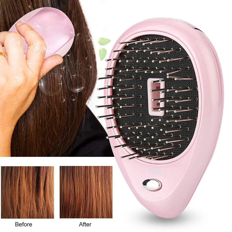 Bestselling Electric Negative Ion Massage Comb Portable Battery Style Hair Comb For Massaging Scalps And Clearing Acupoints.