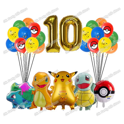 Pokemon Geburtstag Party Dekoration Pikachu Blitz Neue Ballon Set Kid Event Liefert Einweg Geschirr Banner Maske Hintergrund