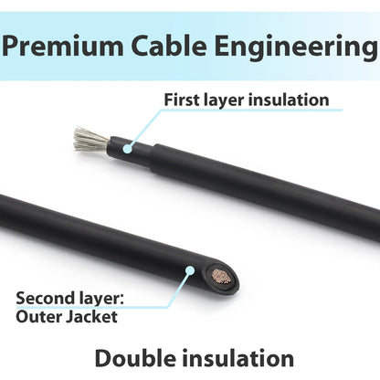10AWG 30M 50M 100M 6MM 4MM Solar Cable Black or Red PV Cable High Copper.