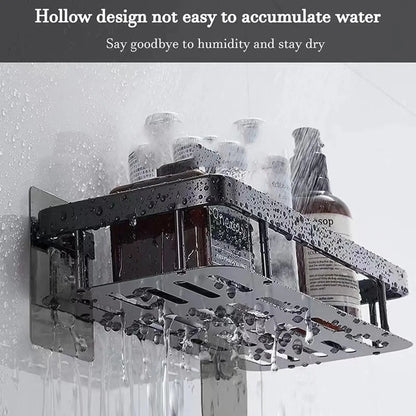 Schlag Kostenloser Wand Badezimmer Regal Kein Bohren Dusche Regal Küche Lagerung Organizer Shampoo Rack Make-Up Lagerung Organizer