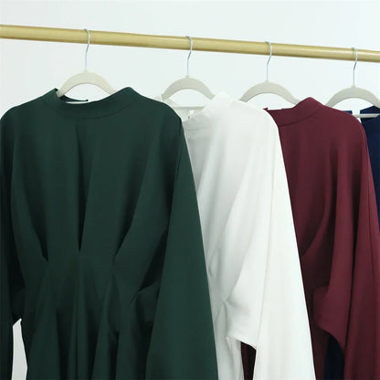 Ramadan Linen Abaya Dubai Turkey Islam Muslim Modest Dress Kaftan Prayer Clothes For Women Kebaya Robe Arabe Femme Musulmane.