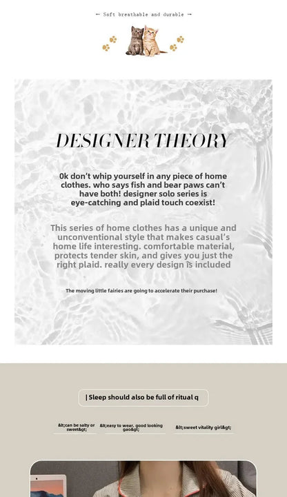 2 Teile/satz frauen Langarm Lose Atmungs Student Nachtwäsche Loungewear Strickjacke Grau Gestreiften Mädchen Mode Pyjamas Homewear.