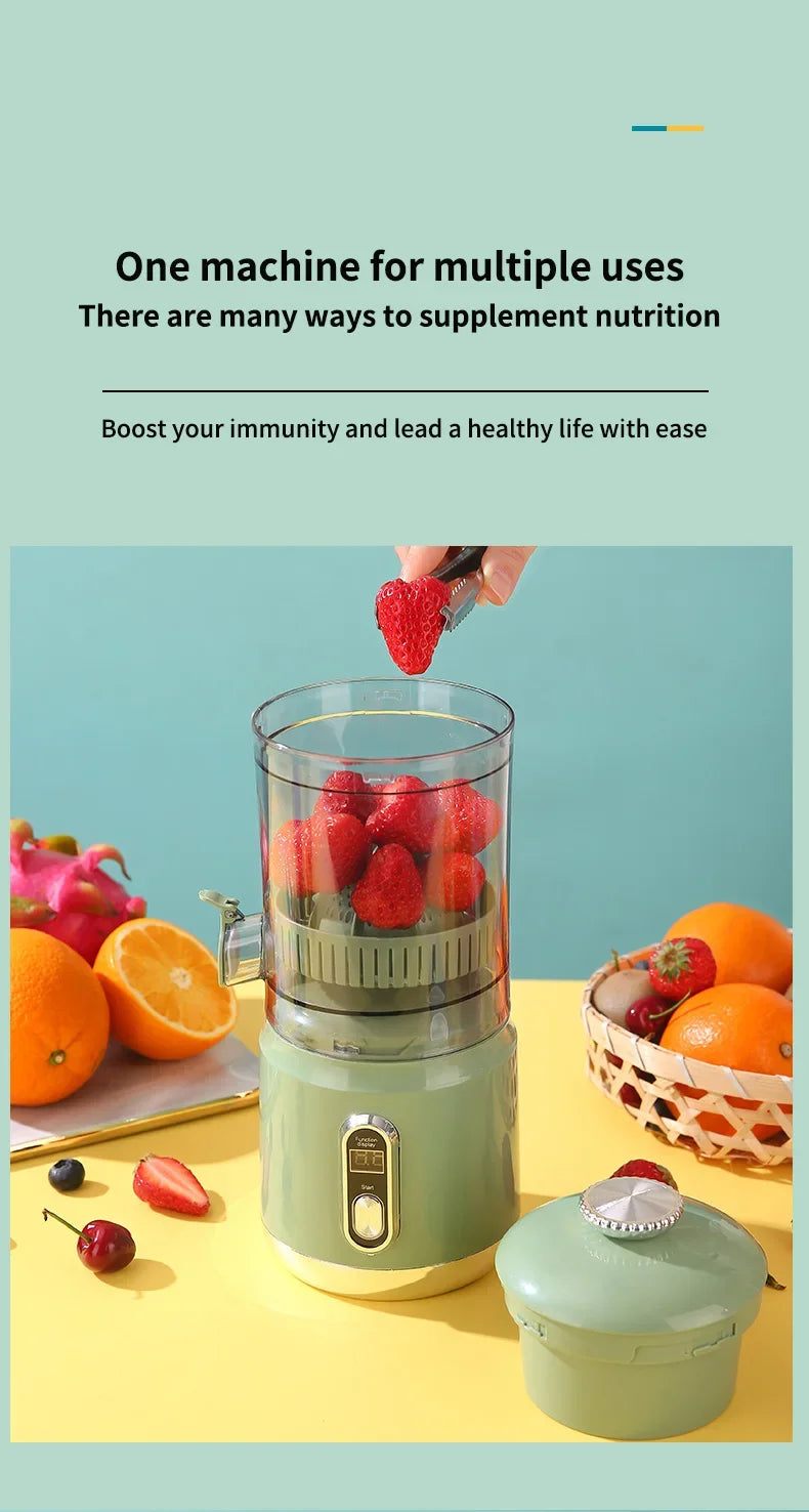 Electric Orange Juicer Portable 600ml Original Citrus Fruit Juice Extractor Lemon Squeezer Machine Smoothie Blender USB Charge.