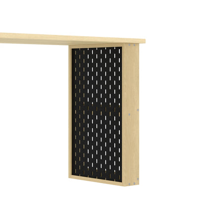 140 x 104 x 75 cm großer multifunktionaler Büroschreibtisch, sechsfacher Aufbewahrungsschrank + Regal, perforierte Platte + Regal, langlebige, austauschbare Form