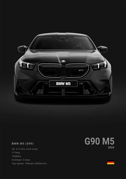 Black Background Sports Cars Poster and Prints F87 M3 M4 G90 E46 Luxury Car Canvas Painting Wall Art Pictures Room Office