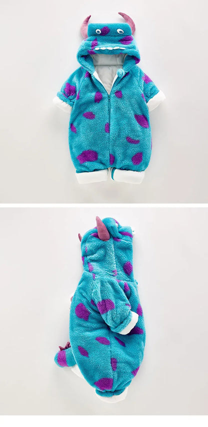 2023 herbst kinder Neugeborenen Overall Nette Krabbeln Anzug Einteiliges Gepolsterte Korallen Fleece Body.