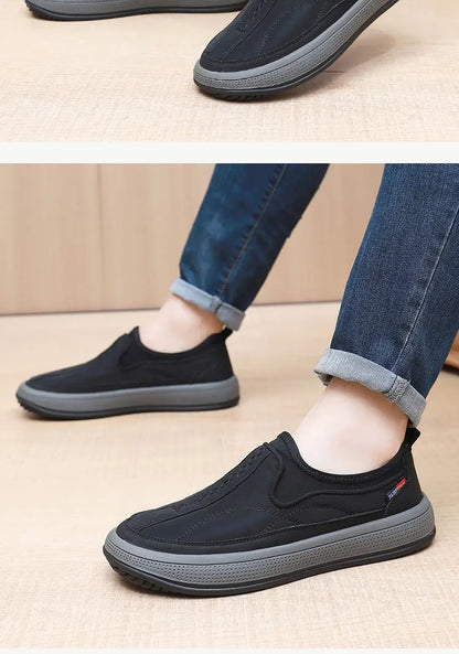 Casual Men's Cloth Shoes Outdoor Men Sports Shoes Comfortable Wear-resistant Soft Bottom Sneakers Light Anti-Slip Walking Shoes