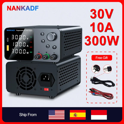 NANKADF Lab Bench Power Supply 30V 10A Switching Power Supply Unit 30V 5A  Adjustable Source 60V 5A Voltage Stabilizer 120V 3A.