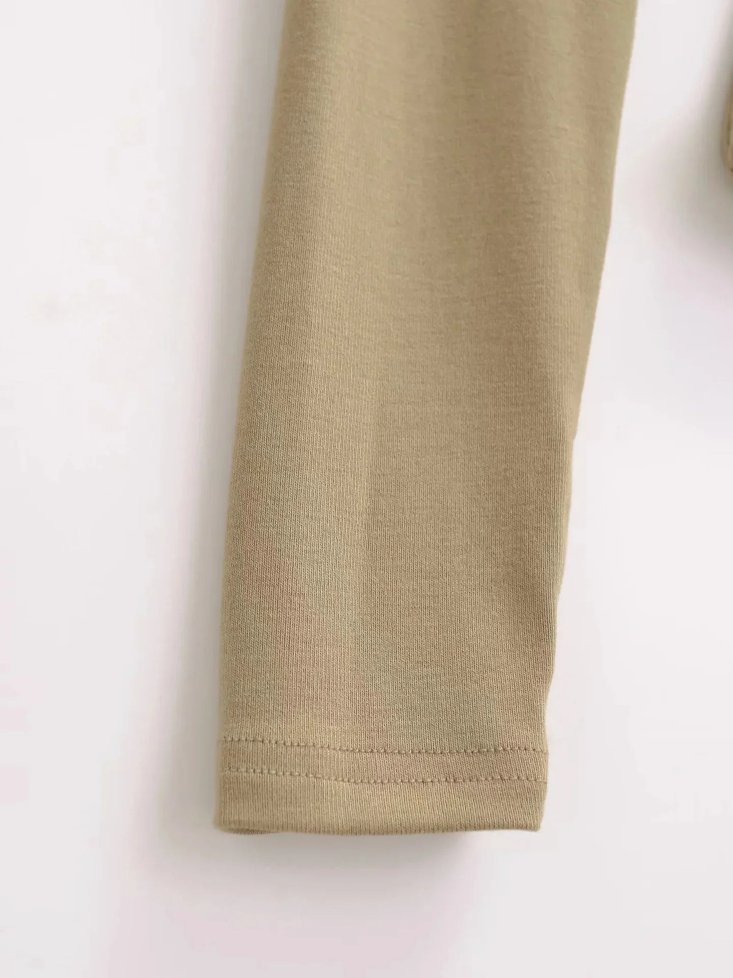 Long Sleeve One Shoulder T-Shirt Zhang Lu Si Spicy Girl Pleated Slimming Versatile Top Cotton Made in China Full Sleeve.