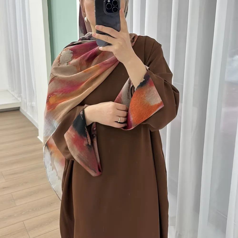 Middle East Abayas Turkey Kaftan Women Muslim Hijab Dress Ramadan Fashion Islam Clothing Eid Djellaba Morocco Caftan Femme Robe.
