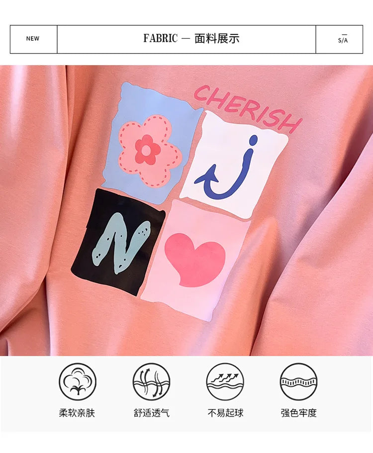 175kg plus size Damen büste Frühling Herbst lose Langarm bedrucktes Sweatshirt Top schwarz rosa 6xl 7xl 8xl 9xl 10xl 11xl.