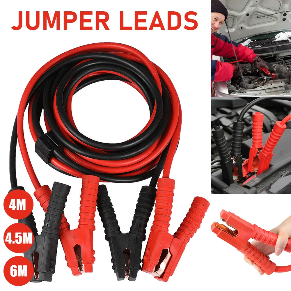 [EU Stock] 4/4.5/6M 2000A/3000A Car Battery Jump Starter Cable Booster Cable Clamps Car Jump Starter Leads Emergency Flame Cord.