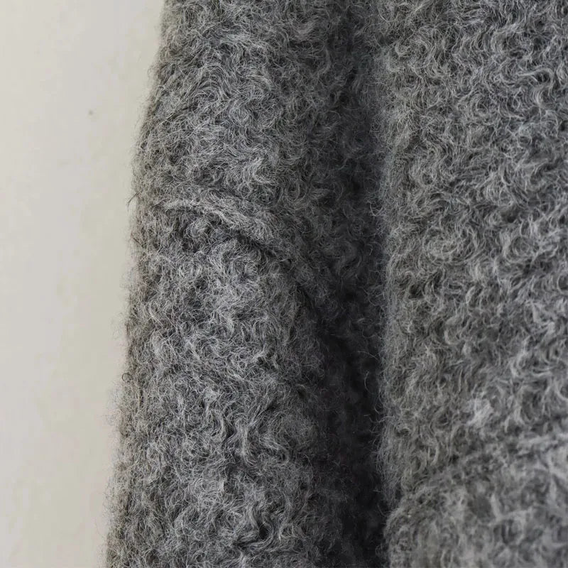 MUJER Kurze Tweed-Jacken für Damen, Herbst-Winter-Kurzmanteljacke, Damen-Reißverschluss-Crop-Jacke für die Halbsaison, Damen, neu in Oberbekleidung.