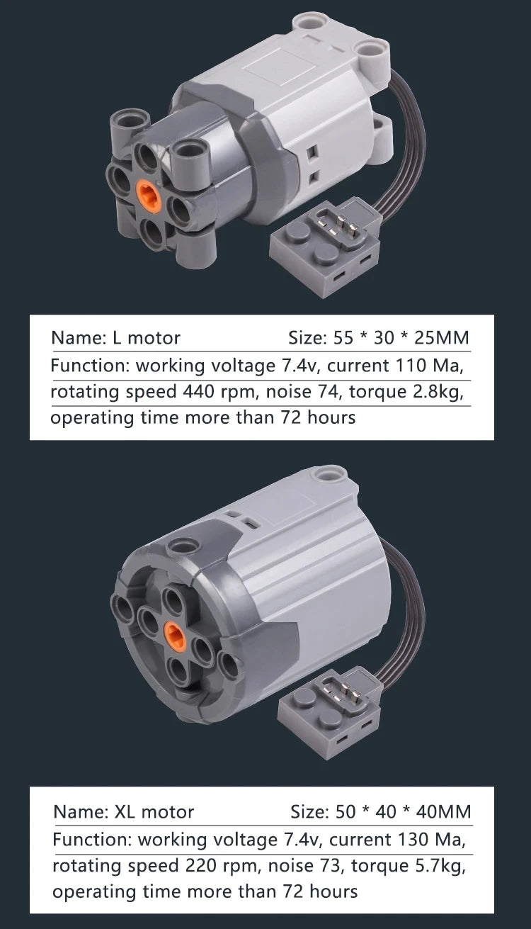 Technical Motor Battery Box Power Functions Parts IR Speed Servo Light Receiver PF APP Remote Control Car Building Blocks Bricks.